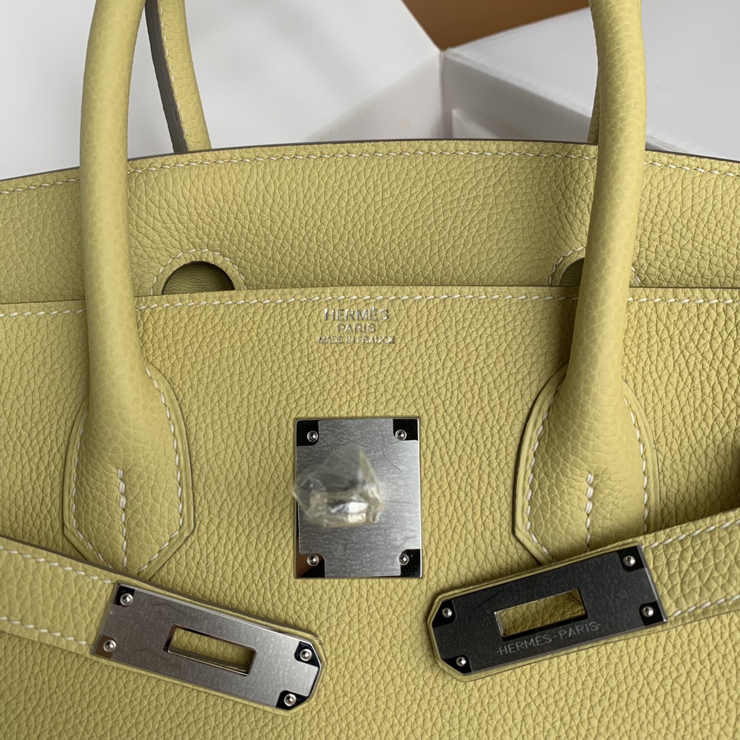 Hermes Birkin 30CM Togo Leather Handbag Jaune Poussin